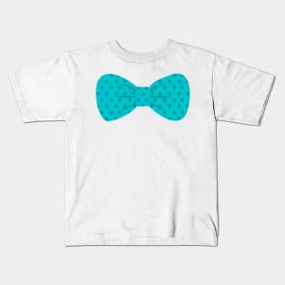 teal polkadot bowtie Kids T-Shirt